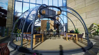 Transparentes Garten-Glashaus-große Aluminiumprofile ringsum Zelte der Iglu-geodätischen Kuppel